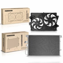 AC Condenser & Dual Cooling Fan Assembly Kit for 2005 Chevrolet Equinox