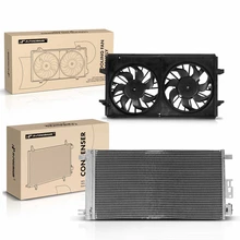 AC Condenser & Dual Cooling Fan Assembly Kit