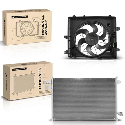 AC Condenser & Single Cooling Fan Assembly Kit