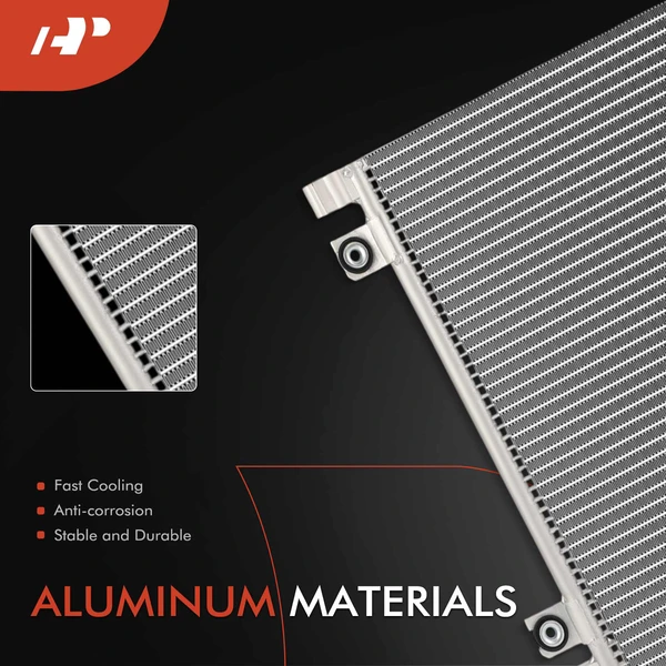 AC Condenser with Bracket for Kenworth 579 T680 2022-2024 T680E 2023 Aluminum