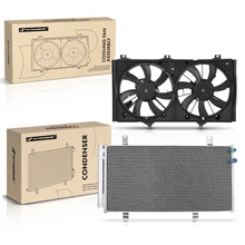 AC Condenser & Dual Cooling Fan Assembly Kit
