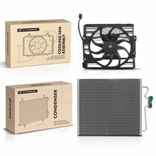 AC Condenser & Single Cooling Fan Assembly Kit