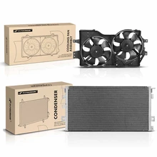 AC Condenser & Dual Cooling Fan Assembly Kit for Chrysler Plymouth Grand Voyager