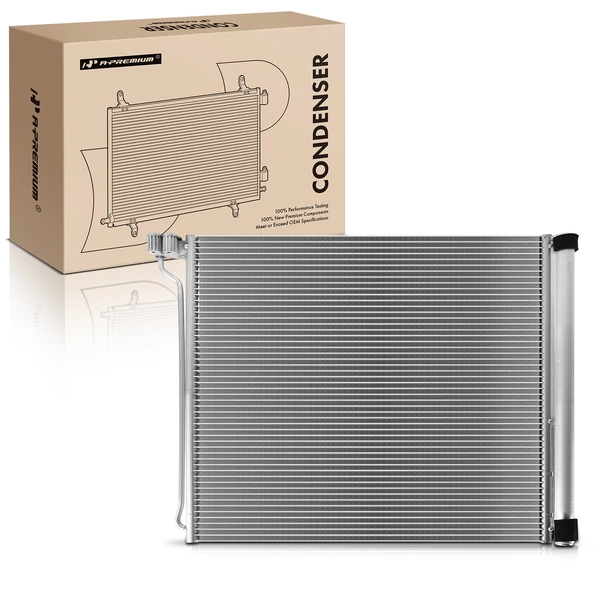 AC Condenser with Receiver Drier for BMW X5 2010-2018 X6 2008-2019 V8 4.4L