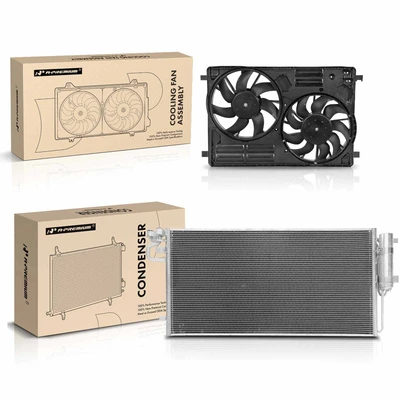 AC Condenser & Dual Cooling Fan Assembly Kit