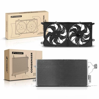 AC Condenser & Dual Cooling Fan Assembly Kit