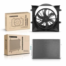 AC Condenser & Single Cooling Fan Assembly Kit