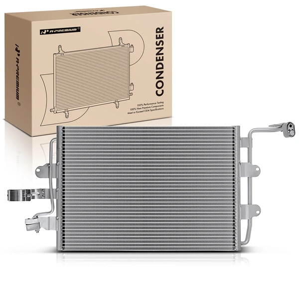 AC Condenser without Receiver Drier for VW Beetle 1998-2006 L4 1.8L 1.9L 2.0L