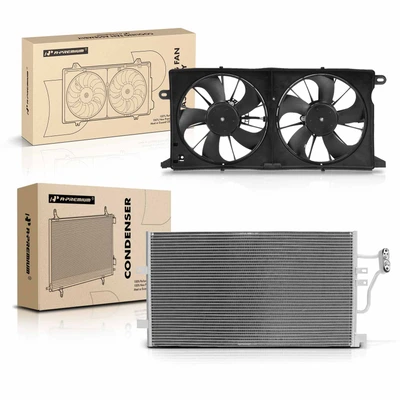 AC Condenser & Dual Cooling Fan Assembly Kit