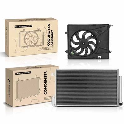 AC Condenser & Single Cooling Fan Assembly Kit