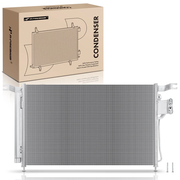 AC Condenser with Receiver Drier for Hyundai Santa Fe 2007-2009 2.7L