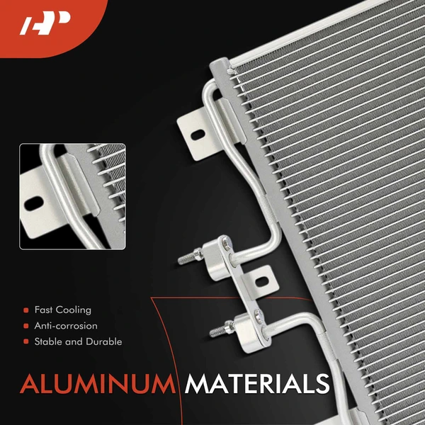 AC Condenser with Bracket for Ford F-650 2001-2007 F-750 International Harvester