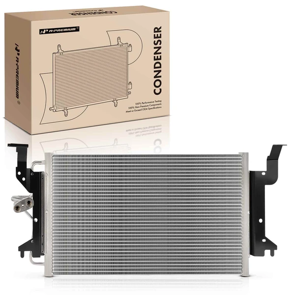 AC Condenser with Bracket for Cadillac DeVille 1996-1999 Eldorado 1996-2002 Seville 1996-1997