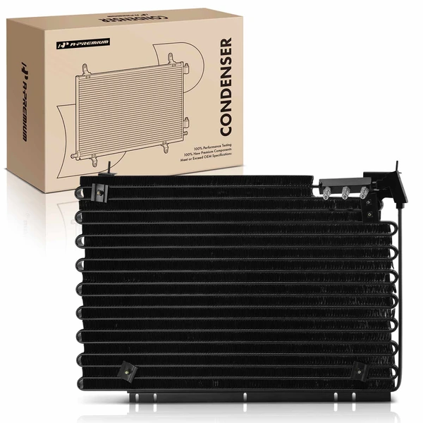 Aluminum AC Condenser with Bracket for Volvo 940 1994-1995 L4 2.3L Serpentine