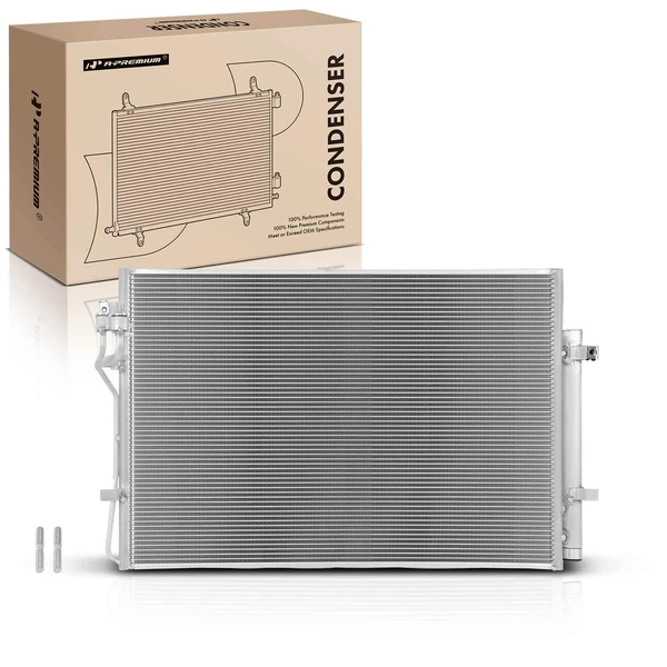 AC Condenser with Receiver Drier & Bracket for Hyundai Genesis Coupe 2013-2014