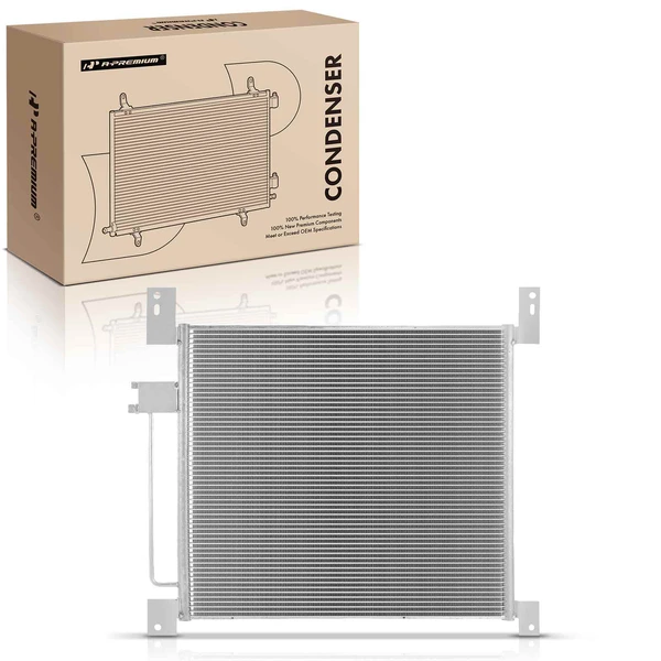 AC Condenser with Bracket for International Harvester 2554 4400 5000 5500i 7400