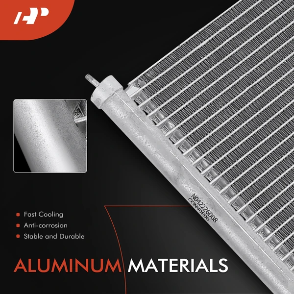 AC Condenser without Receiver Drier for Volvo 740 1990-1991 760 1988-1990 940