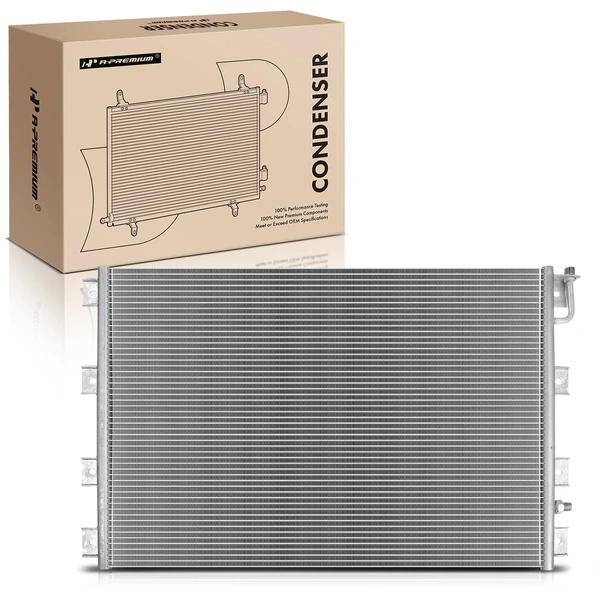 AC Condenser without Receiver Drier for 1982-2007 Kenworth W900