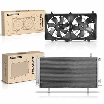 AC Condenser & Dual Cooling Fan Assembly Kit