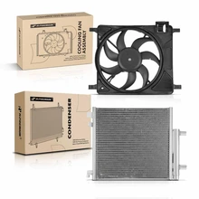 AC Condenser & Cooling Fan Assembly Kit for Chevrolet Spark 2013-2015 L4 1.2L