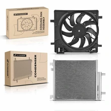 AC Condenser & Single Cooling Fan Assembly Kit for Chevrolet Spark 2013-2015