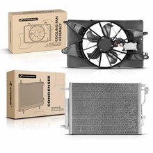 AC Condenser & Single Cooling Fan Assembly Kit