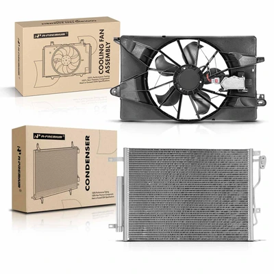 AC Condenser & Single Cooling Fan Assembly Kit