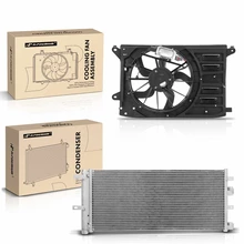 AC Condenser & Single Cooling Fan Assembly Kit