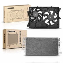 AC Condenser & Dual Cooling Fan Assembly Kit