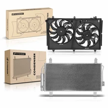 AC Condenser & Dual Cooling Fan Assembly Kit