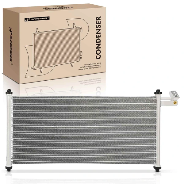 AC Condenser with Bracket & Factory Installed Air Conditioning for 1999-2001 Mazda Protege