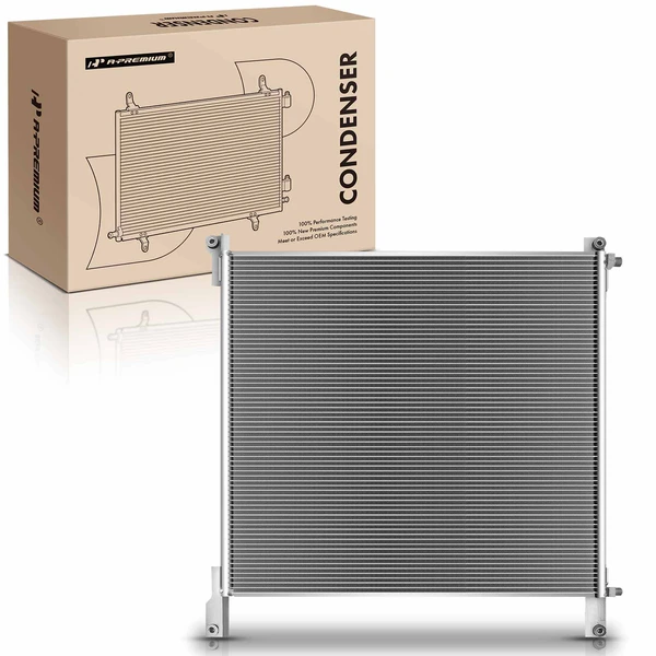 AC Condenser without Receiver Drier for 1991-1993 1995-2007 Peterbilt 379