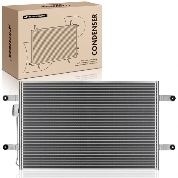 AC Condenser without Receiver Drier for 2010-2012 Freightliner Cascadia