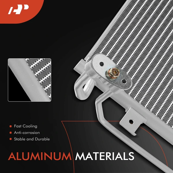 AC Condenser with Receiver Drier & Bracket for Cadillac CT5 2020-2023 3.0L 6.2L