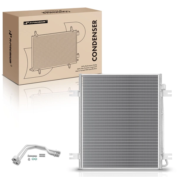 AC Condenser without Receiver Drier for 2007 2011-2013 International Harvester 7400