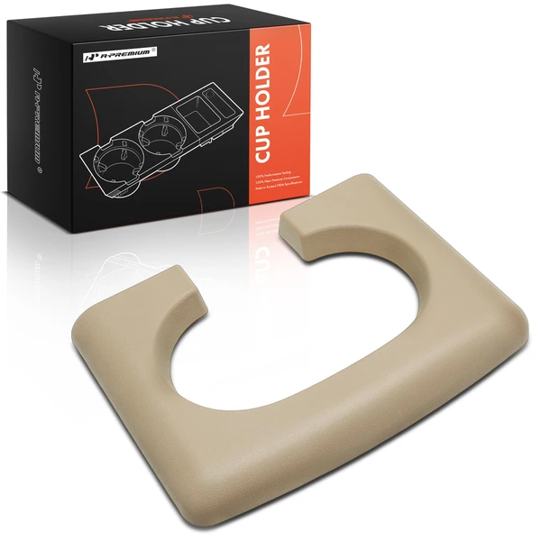 Front Center Console Beige Cup Holder Armrest Pad Cover for 2004-2014 Ford F-150