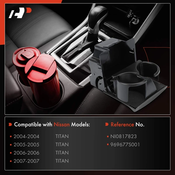 Front Cup Holder Clip for Nissan TITAN 2004-2007 V8 5.6L Pickup 4-door