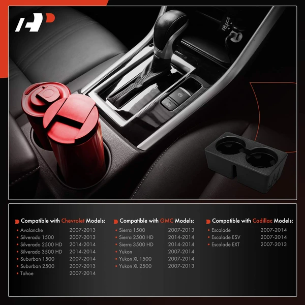 Front Console Cup Holder for Chevy Silverado 1500 2007-2013 GMC Sierra 1500 Cadillac