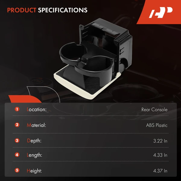 Rear Console Beige Cup Holder Assembly for Subaru Legacy Outback 2005-2009