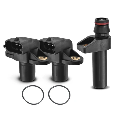 2 Pcs Camshaft & 1 Pc Crankshaft Position Sensor