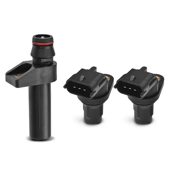 2 Pcs Camshaft & 1 Pc Crankshaft Position Sensor for Mercedes-Benz W220 S500 1999