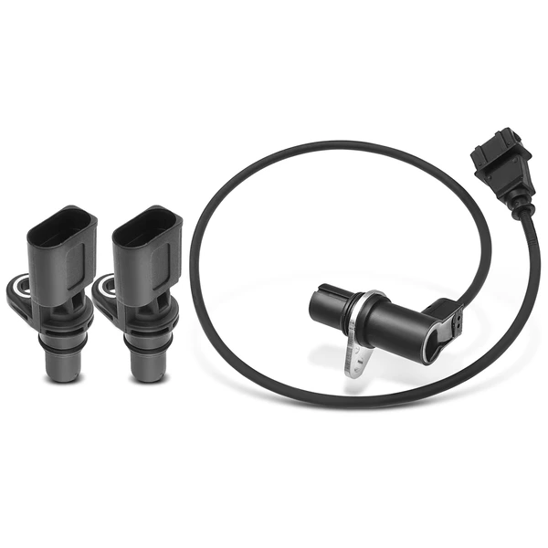 2 Pcs Camshaft & 1 Pc Crankshaft Position Sensor for 2008 Audi A3