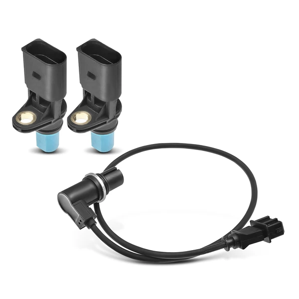 2 Pcs Camshaft & 1 Pc Crankshaft Position Sensor for Audi A3 A4 Volkswagen GTI Jetta