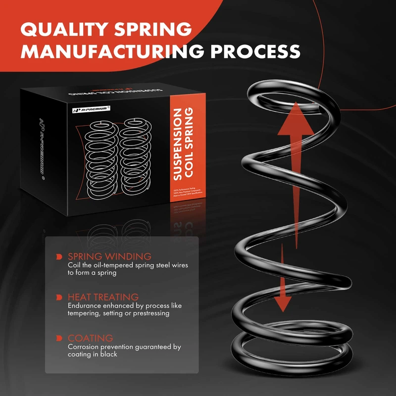 2 Pcs Front Suspension Coil Springs for Dodge Ram 1500 2006-2008 RWD