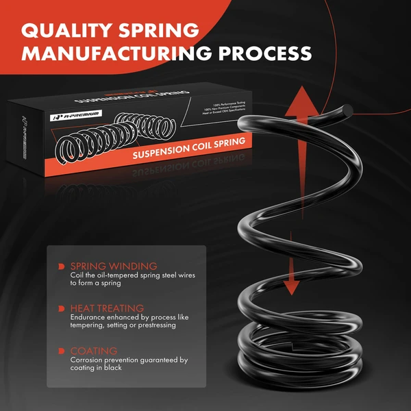 2 Pcs Front Suspension Coil Springs for Mercedes-Benz W202 C280 1994-2000 C230 C220