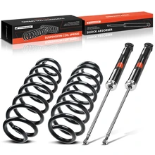 2006-2010 2012-2019 Volkswagen Passat 4pc Shock & Coil Spring Kit Rear Driver & Passenger A-Premium APSA3082PG