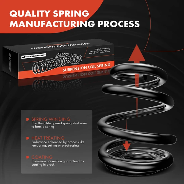 2 Pcs Front Suspension Coil Springs for Audi A4 Quattro 1997-2001 VW Passat B5