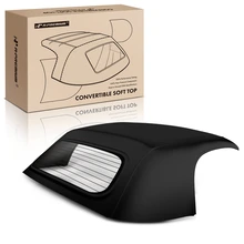 Black Convertible Soft Top with Glass Window for 2005-2012 Porsche Boxster