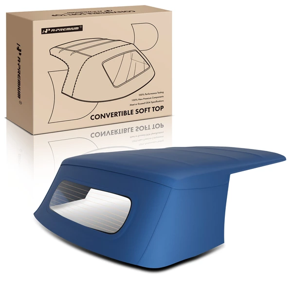 Blue Convertible Soft Top with Defroster Glass Window for Mini Cooper 2003-2008