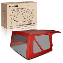 Burgundy Convertible Soft Top with Plastic Window for 1997-2006 Jeep Wrangler